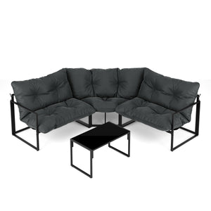 Lounge FLORENZIA anthrazit/schwarz