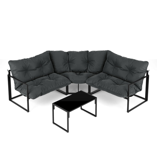 Lounge FLORENZIA anthrazit/schwarz