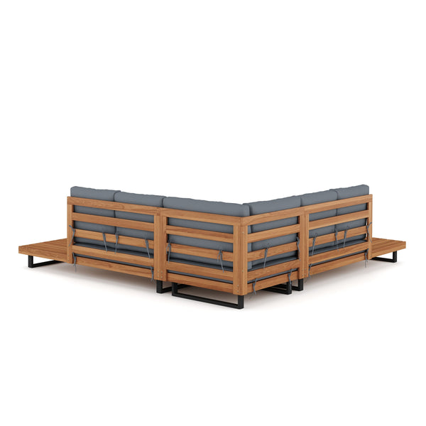 Lounge Holz ALCAZAR natur/anthrazit