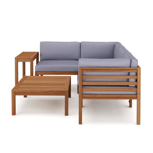 Lounge Holz ALTEA natur/grau