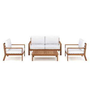 Lounge Holz BIBIONE natur/weiss