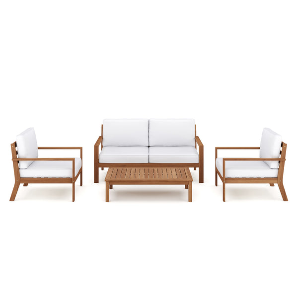 Lounge Holz BIBIONE natur/weiss