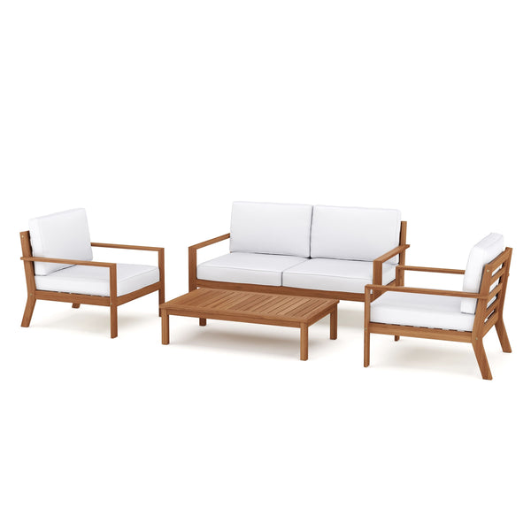 Lounge Holz BIBIONE natur/weiss
