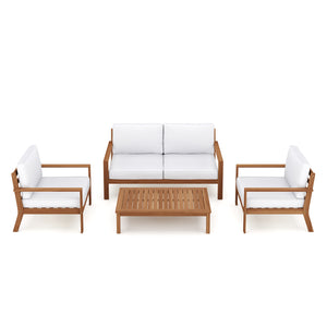 Lounge Holz BIBIONE natur/weiss
