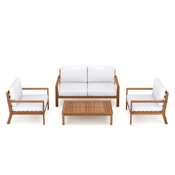 Lounge Holz BIBIONE natur/weiss