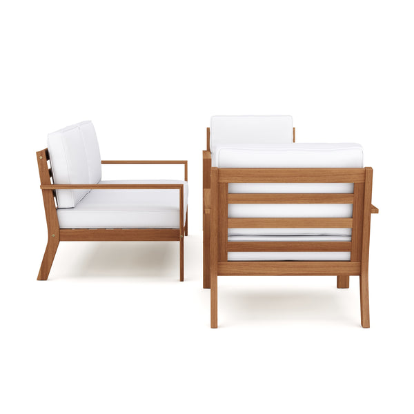 Lounge Holz BIBIONE natur/weiss