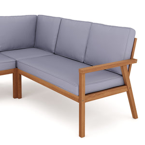 Lounge Holz GIRONA natur/grau