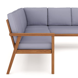 Lounge Holz GIRONA natur/grau