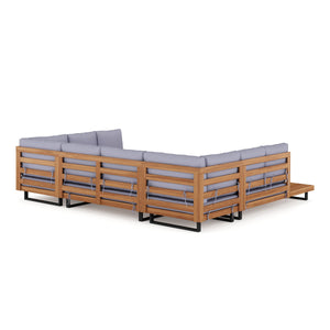 Lounge Holz KENDRA natur/grau