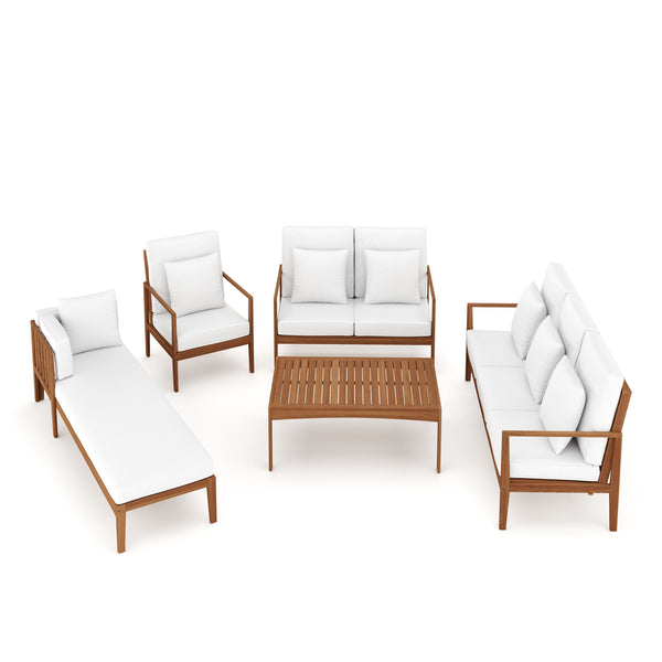 Lounge Holz PADUA natur/creme