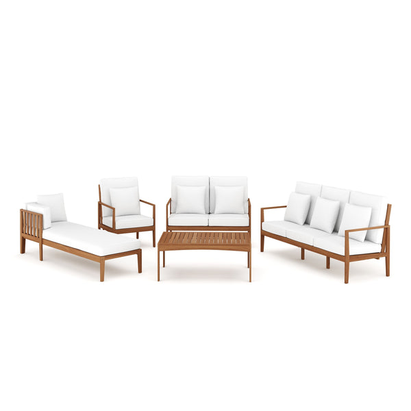 Lounge Holz PADUA natur/creme