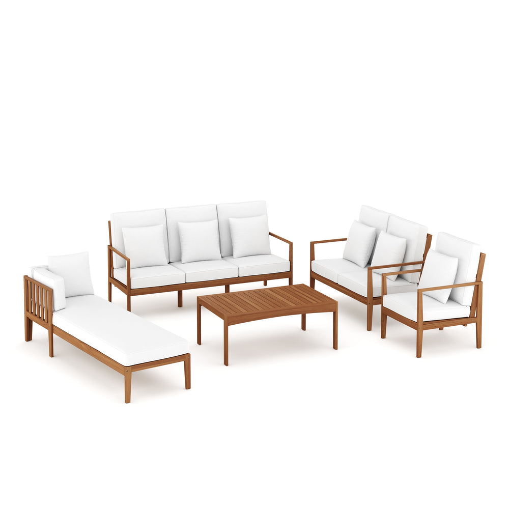 Lounge in legno PADOVA naturale/crema