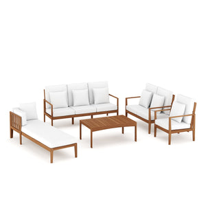 Lounge Holz PADUA natur/creme