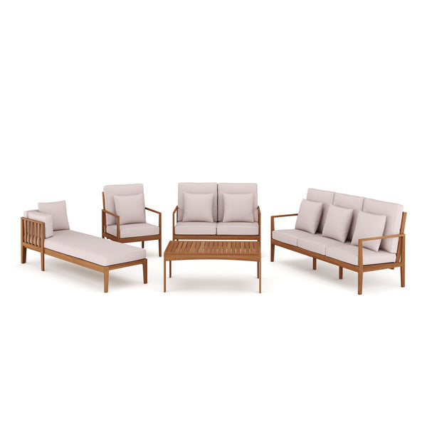 Lounge Holz PADUA natur/taupe