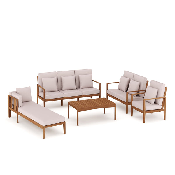 Lounge Holz PADUA natur/taupe