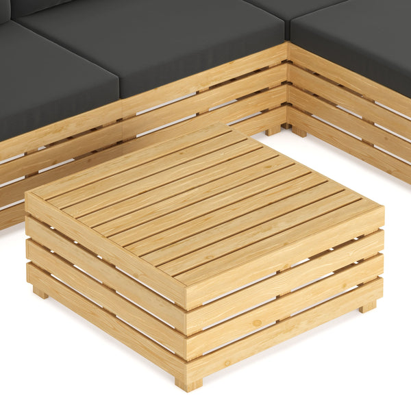 Lounge Holz RAFALE 5-teilig anthrazit/natur