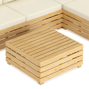 Lounge Holz RAFALE 5-teilig beige/natur