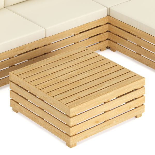 Lounge Holz RAFALE 5-teilig beige/natur