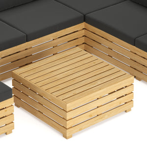 Lounge Holz RAFALE 8-teilig anthrazit/natur