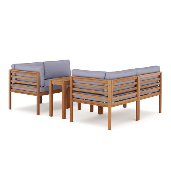 Lounge Holz TARIFA natur/grau
