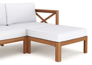 Lounge Holz TOLEDO nature/creme