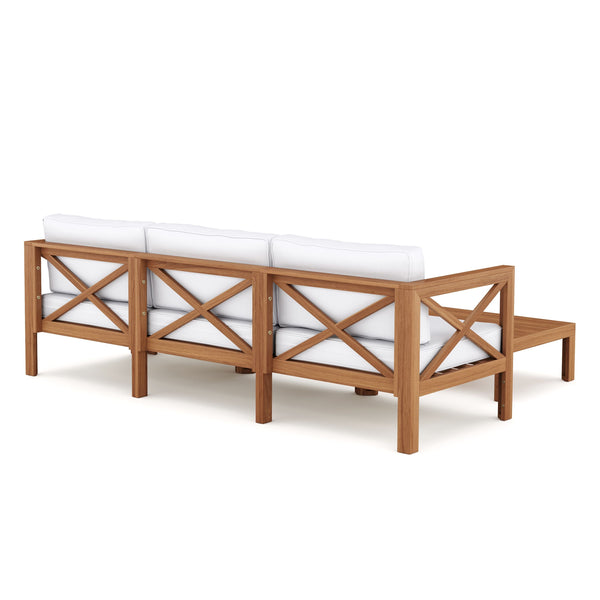 Lounge Holz TOLEDO nature/creme