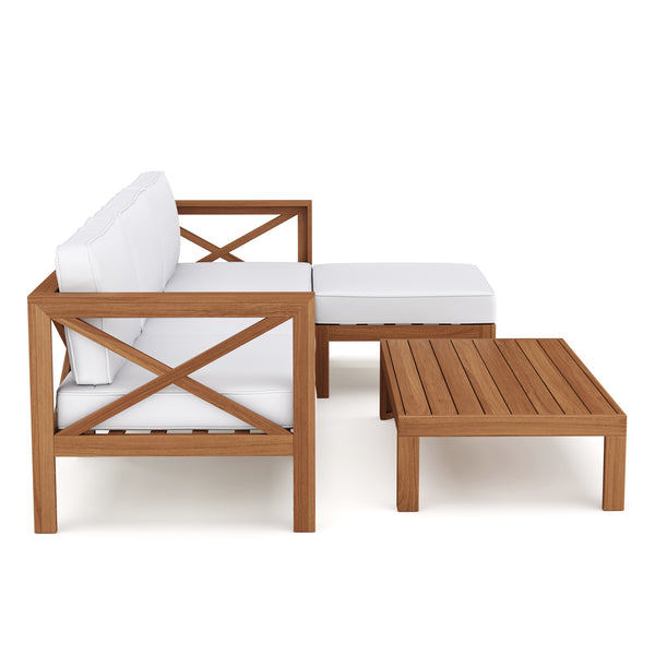 Lounge Holz TOLEDO nature/creme