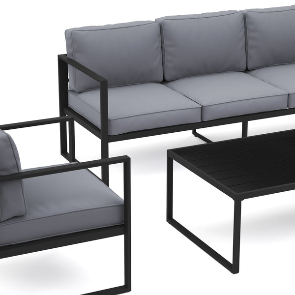 Lounge LUANDA schwarz/anthrazit