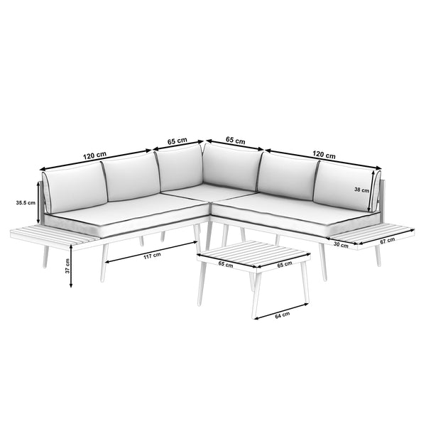 Lounge MANITOBA anthrazit/schwarz