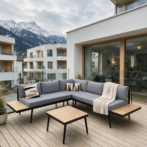 Lounge MANITOBA anthrazit/schwarz