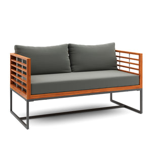 Lounge Holz MAVIS schwarz/natur/anthrazit