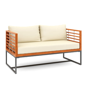 Lounge Holz MAVIS schwarz/natur/creme