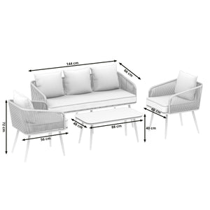 Lounge ROCCA hellgrau/beige