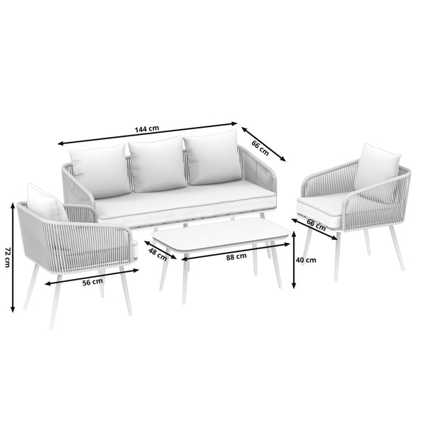 Lounge ROCCA hellgrau/beige