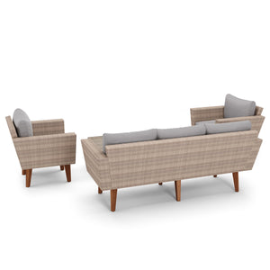 Lounge Rattan EVORA beige/grau