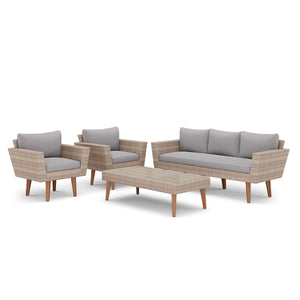 Lounge Rattan EVORA beige/grau