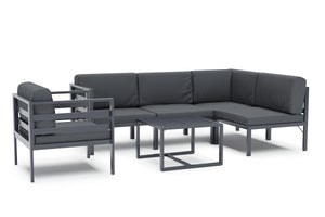Lounge SAMBIA mit Sessel 6-teilig anthrazit