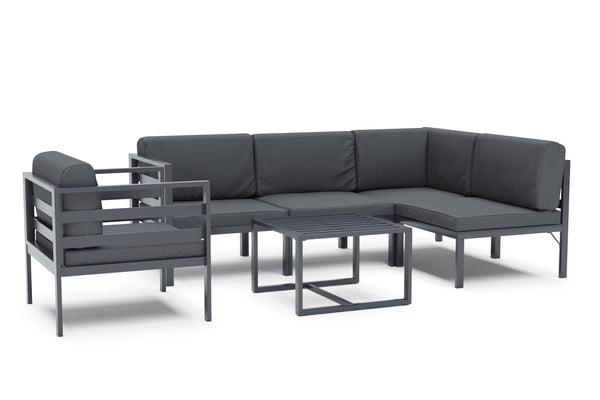 Lounge SAMBIA mit Sessel 6-teilig anthrazit
