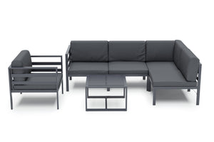 Lounge SAMBIA mit Sessel 6-teilig anthrazit