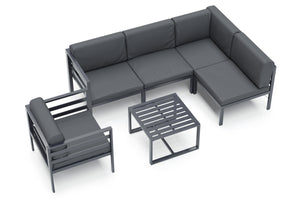 Lounge SAMBIA mit Sessel 6-teilig anthrazit