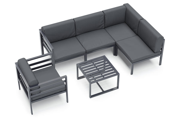 Lounge SAMBIA mit Sessel 6-teilig anthrazit