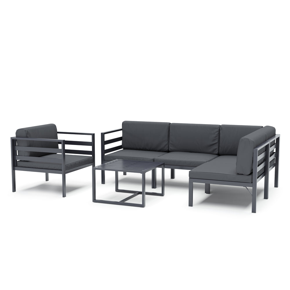 Lounge SAMBIA con poltrone, set da 6 pezzi, antracite