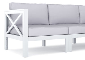 Lounge Holz TOLEDO weiss/grau