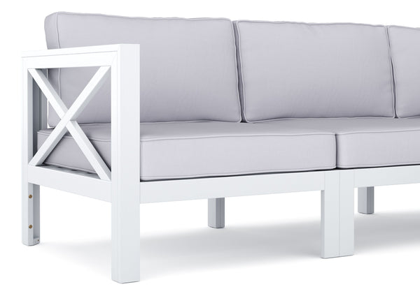 Lounge Holz TOLEDO weiss/grau