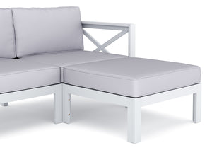 Lounge Holz TOLEDO weiss/grau