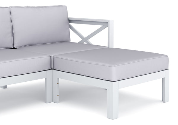 Lounge Holz TOLEDO weiss/grau