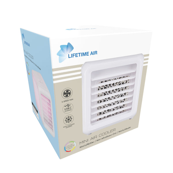 Luftkühler Mini 3 Stufen mit USB und LED weiss