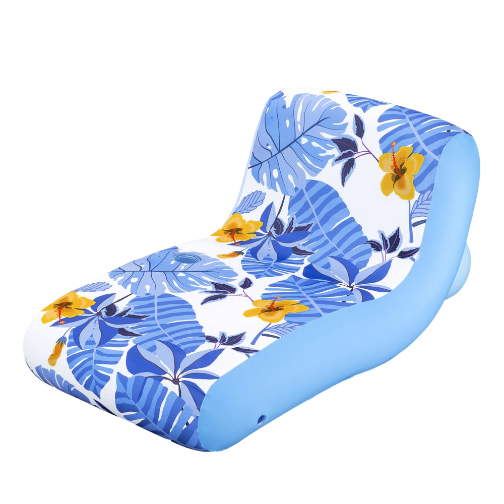 Matelas gonflable, chaise longue, tissu de luxe