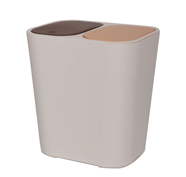 Poubelle à 2 compartiments, 12 litres