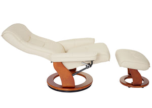 MCA Fernsehsessel Relaxsessel Hamilton Echtleder ~ creme